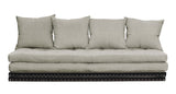 Chico Futon Sofa, Linen m. Tatami måtter - Unoliving.com