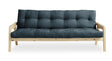 GRAB Sovesofa 130x200, Natur/Petrol blue - Unoliving.com