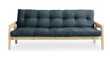 GRAB Sovesofa 130x200, Natur/Petrol blue - Unoliving.com