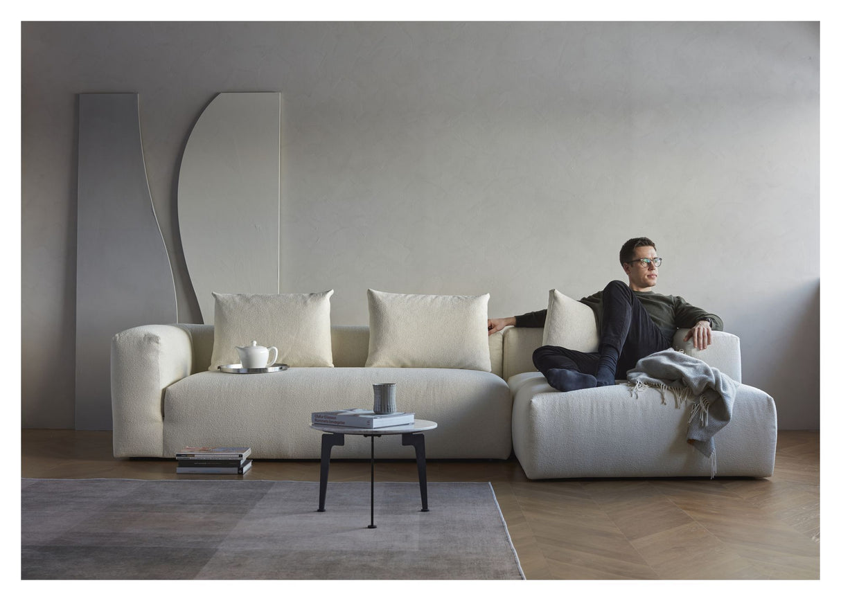 Kornum Sofa med chaiselong højre, Offwhite Bouclé - Unoliving.com