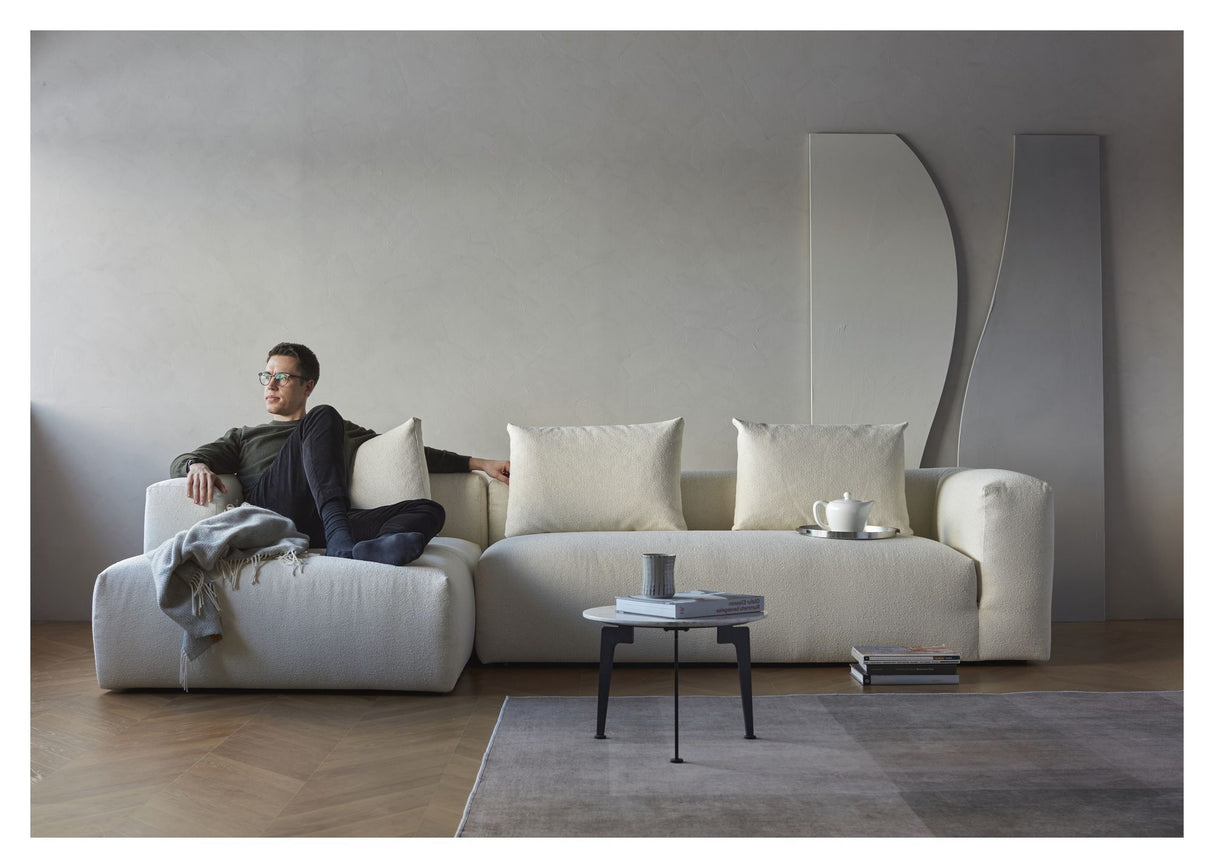 Kornum Sofa med chaiselong venstre, Offwhite Bouclé - Unoliving.com