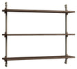 Wall Shelving, 1 fag, 3 hylder, H:65, Røget Eg/Grå - Unoliving.com