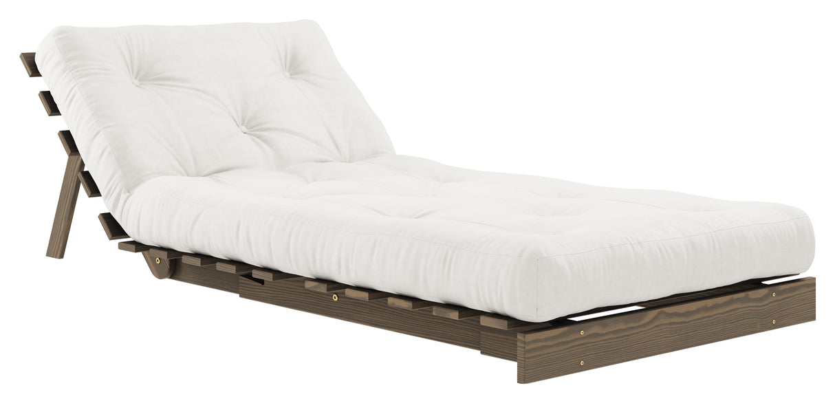 Roots 90 Sovesofa, Brun lakeret fyrretræ, Natural - Unoliving.com