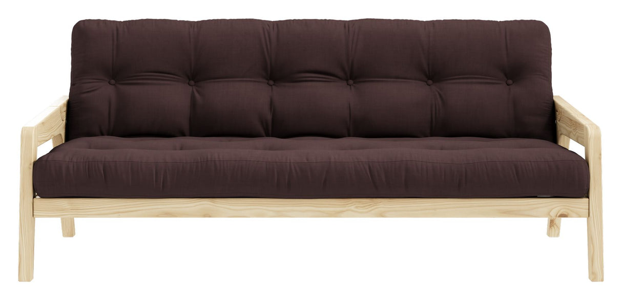 Grab Sovesofa, Fyrretræ/Brun - Unoliving.com