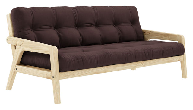 Grab Sovesofa, Fyrretræ/Brun - Unoliving.com