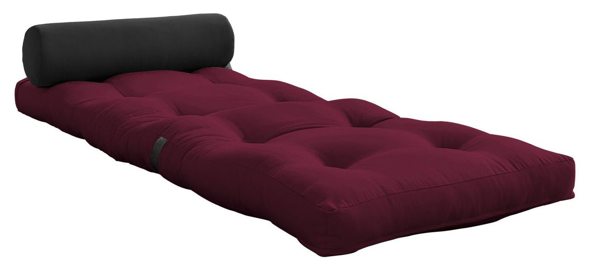 Wrap Futon, Dark Grey/Bordeaux - Unoliving.com