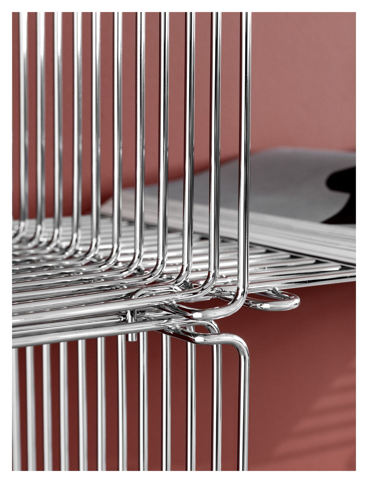 Panton Wire Trådreol Single, D38, Chrome - Unoliving.com