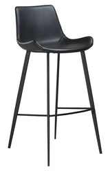 Hype barstol, Sort kunstlæder, SH: 65cm - Unoliving.com