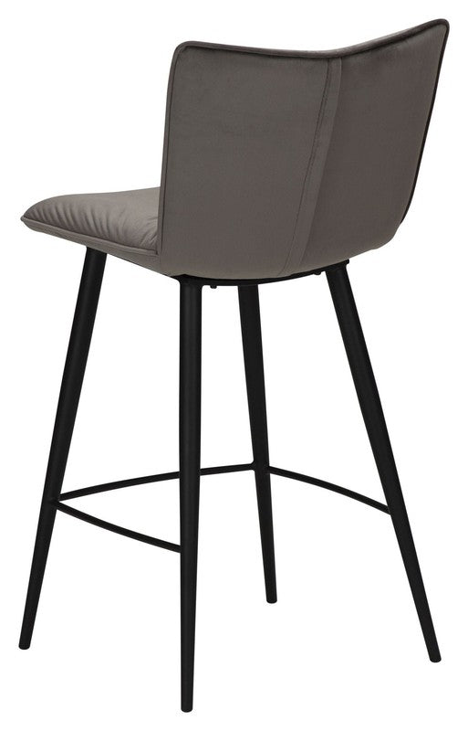 Join barstol, Alu-Grå Velour, SH: 67cm - Unoliving.com