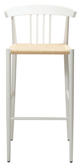 Sava Barstol, beige papirreb/Hvidt stel - Unoliving.com