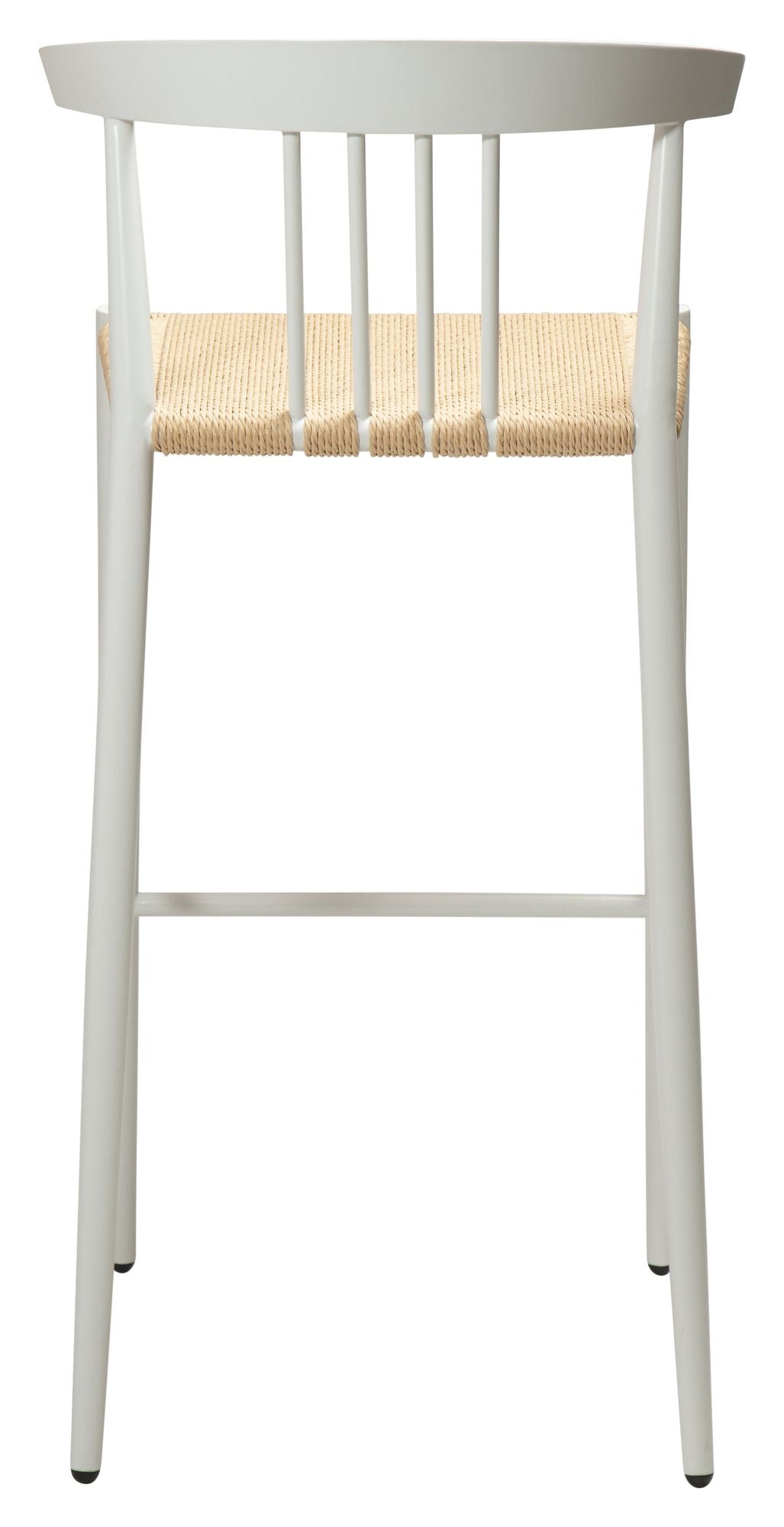 Sava Barstol, beige papirreb/Hvidt stel - Unoliving.com