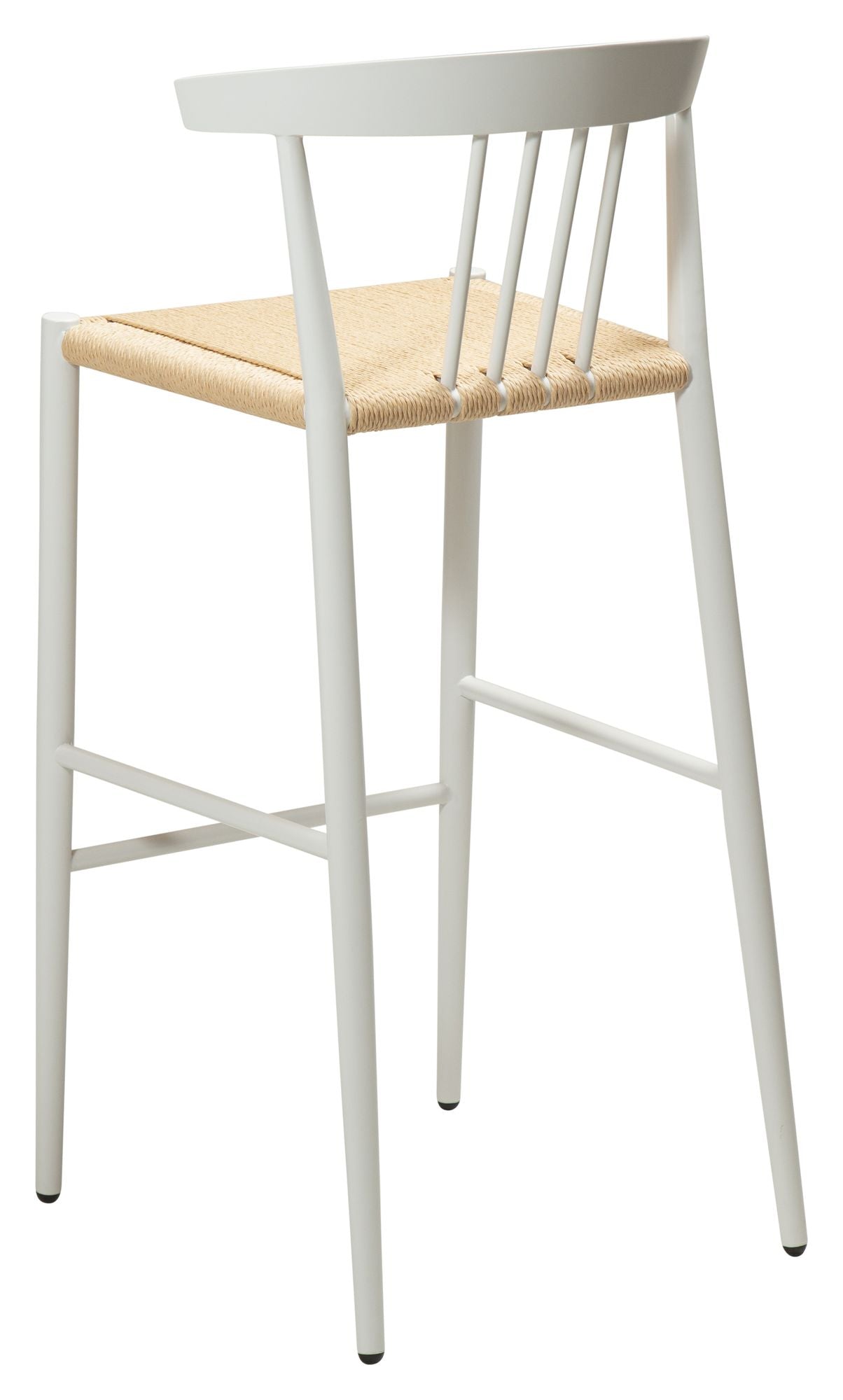 Sava Barstol, beige papirreb/Hvidt stel - Unoliving.com