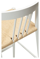 Sava Barstol, beige papirreb/Hvidt stel - Unoliving.com