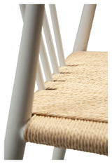 Sava Barstol, beige papirreb/Hvidt stel - Unoliving.com