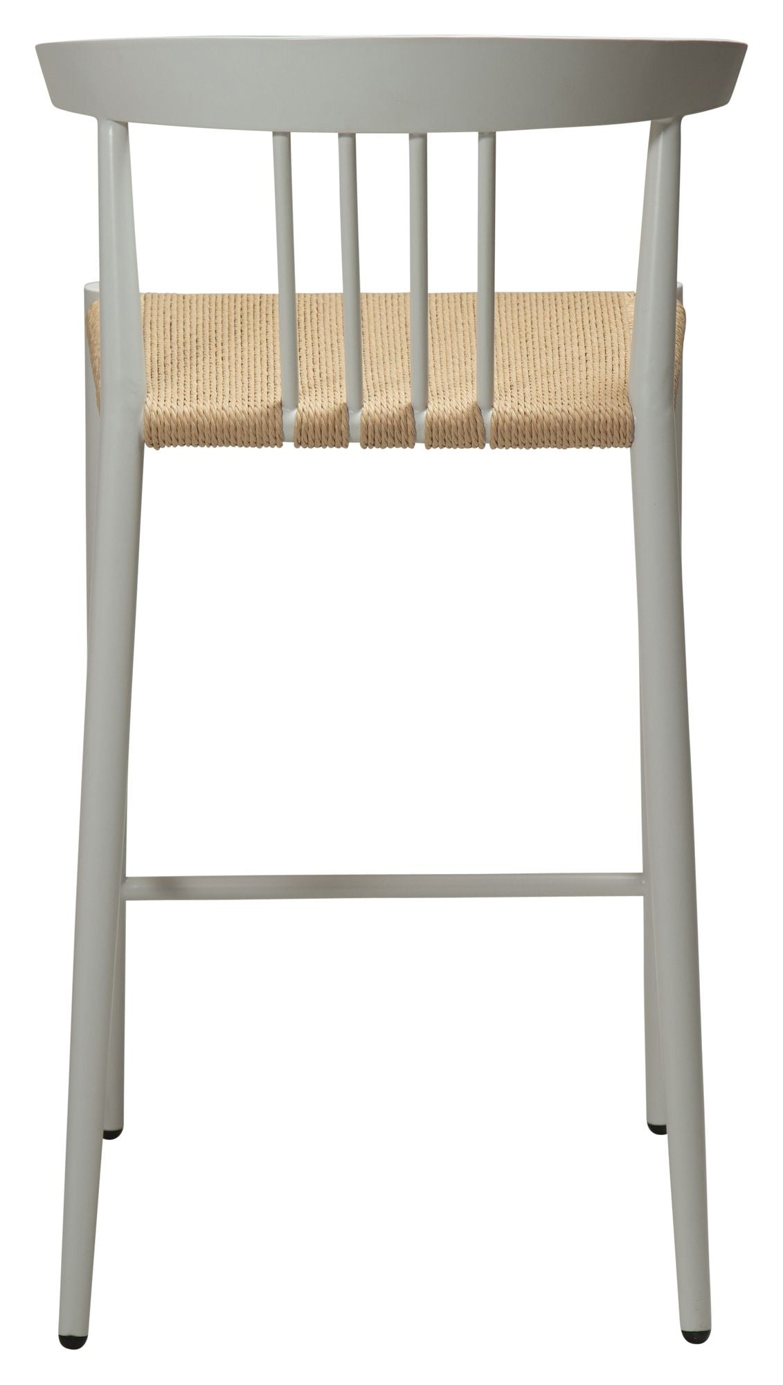 Sava barstol SH: 66.50cm, beige papirreb/Hvidt stel - Unoliving.com