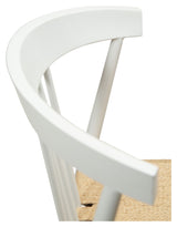 Sava Spisebordsstol, beige papirreb/hvidt stel - Unoliving.com