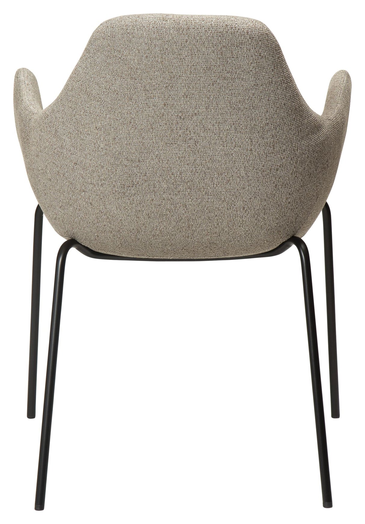 Zimmer Spisebordsstol m. arm, pebble earth bouclé stof - Unoliving.com