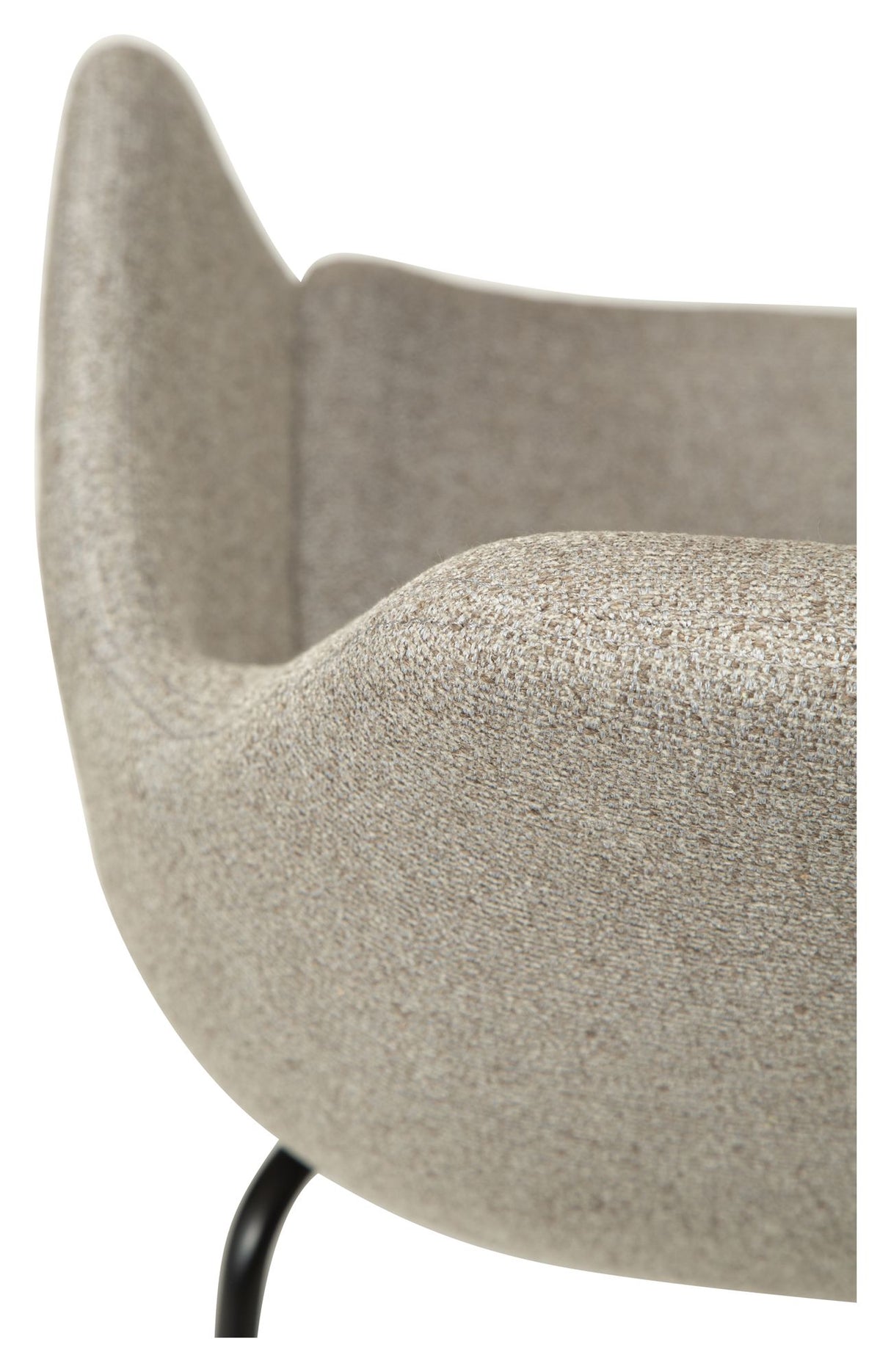 Zimmer Spisebordsstol m. arm, pebble earth bouclé stof - Unoliving.com