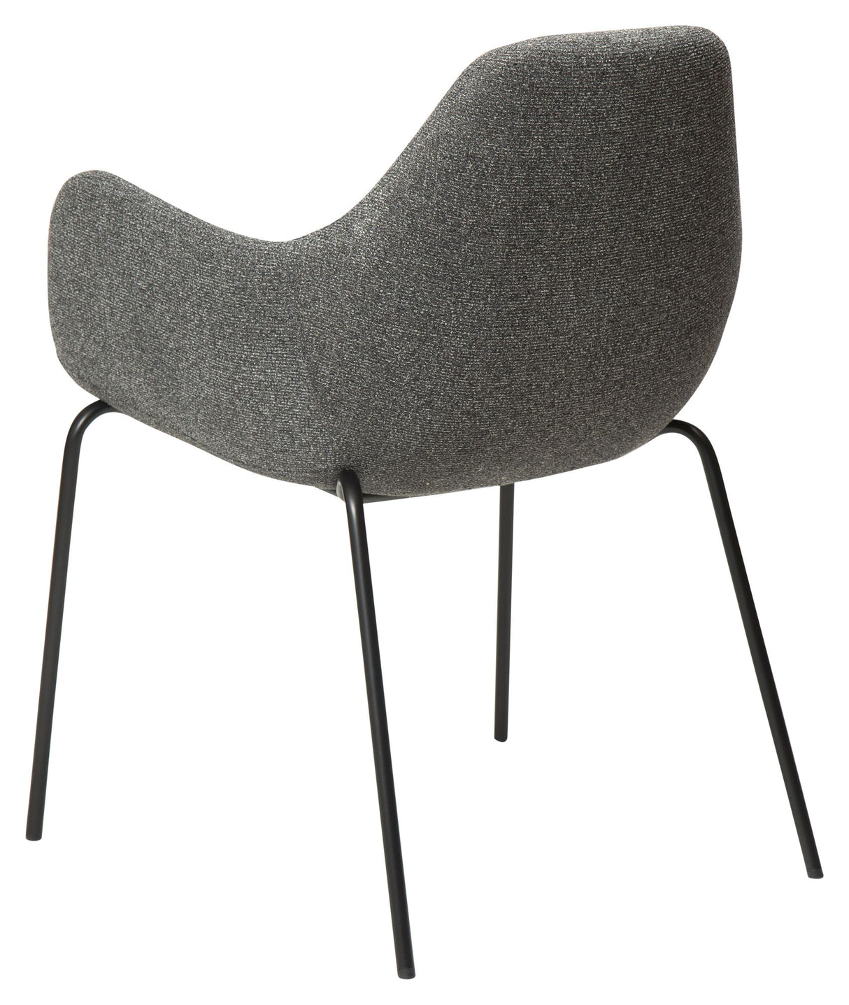 Zimmer Spisebordsstol m. arm, pebble grå bouclé stof - Unoliving.com