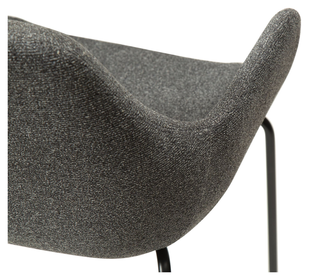 Zimmer Spisebordsstol m. arm, pebble grå bouclé stof - Unoliving.com