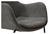 Zimmer Spisebordsstol m. arm, pebble grå bouclé stof - Unoliving.com