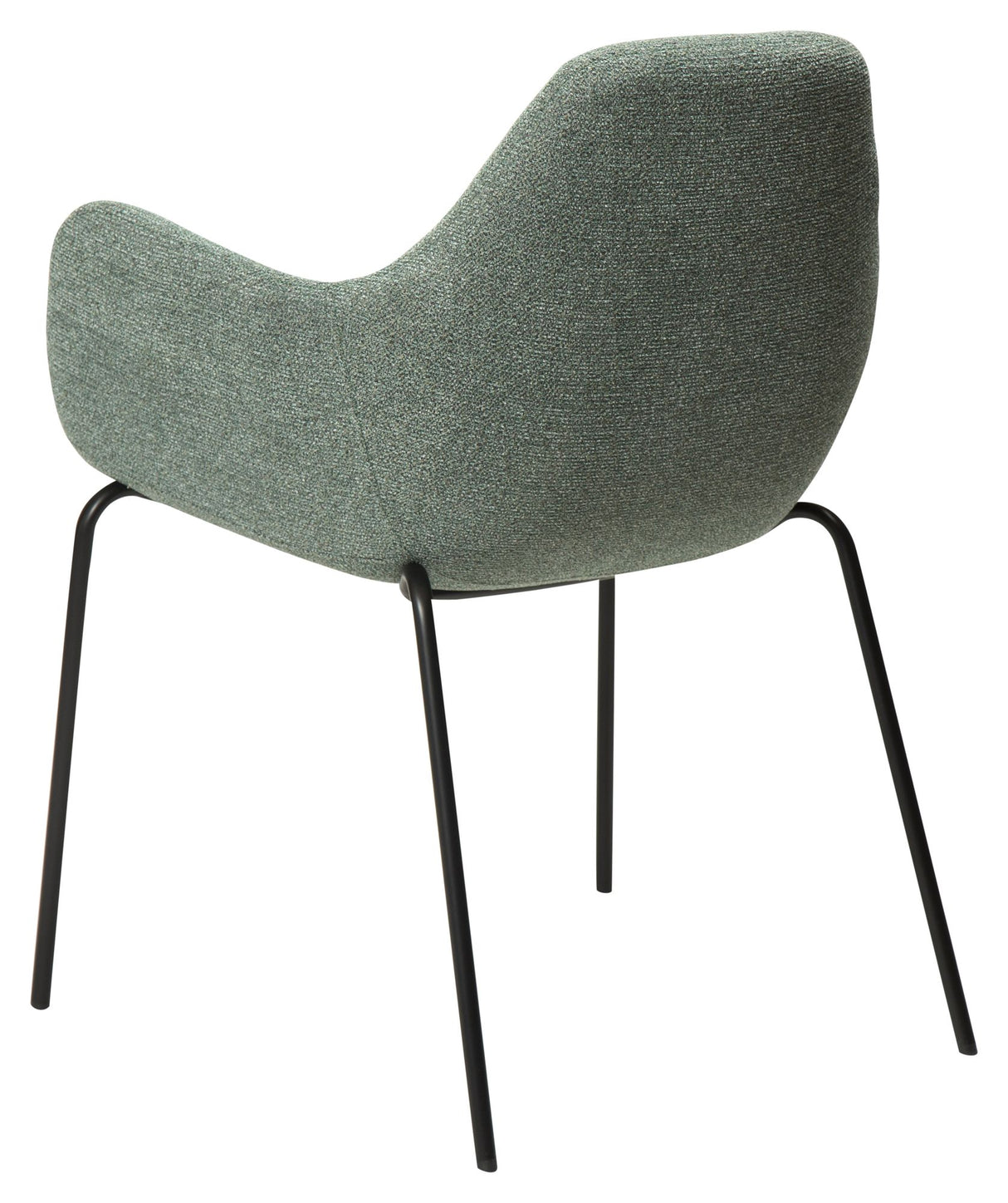 Zimmer Spisebordsstol m. arm, pebble grøn bouclé stof - Unoliving.com