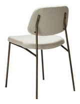 MENTA Spisebordsstol, Hvid/beige Stof - Unoliving.com