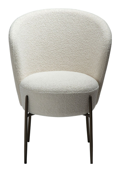 ORBIT Spisebordsstol, Hvid/beige Stof - Unoliving.com