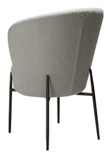 ORBIT Spisebordsstol, Hvid/beige Stof - Unoliving.com