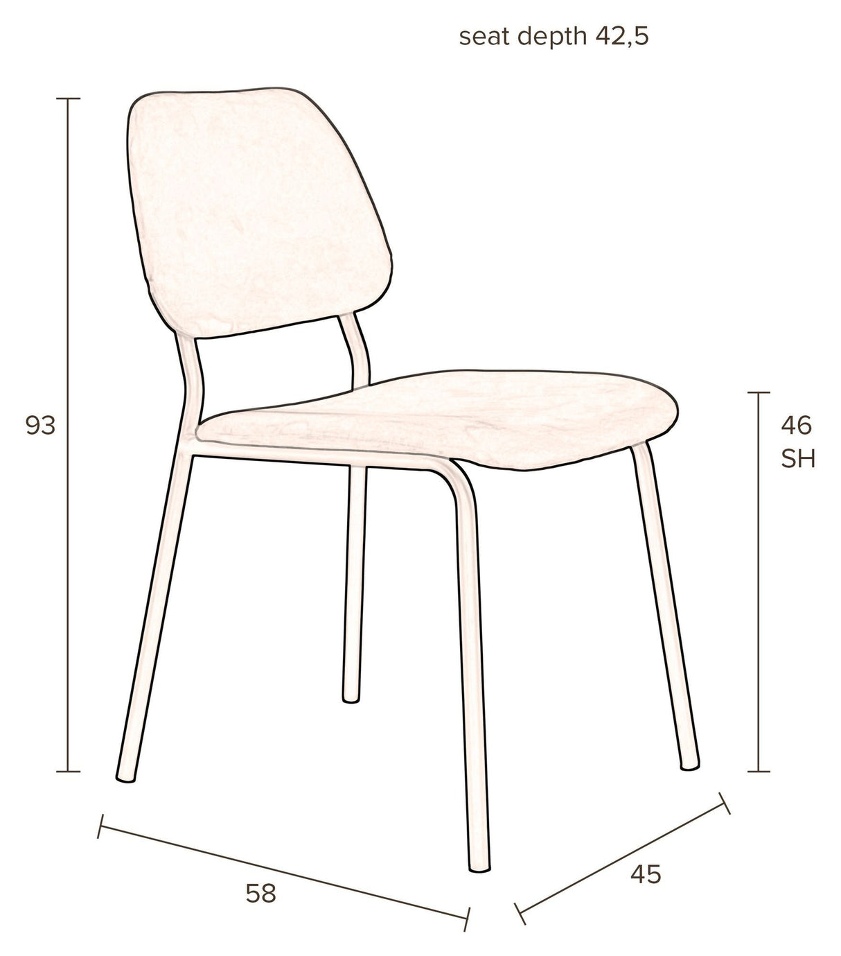 DARBY Spisebordsstol, Grøn - UNOLIVING.COM