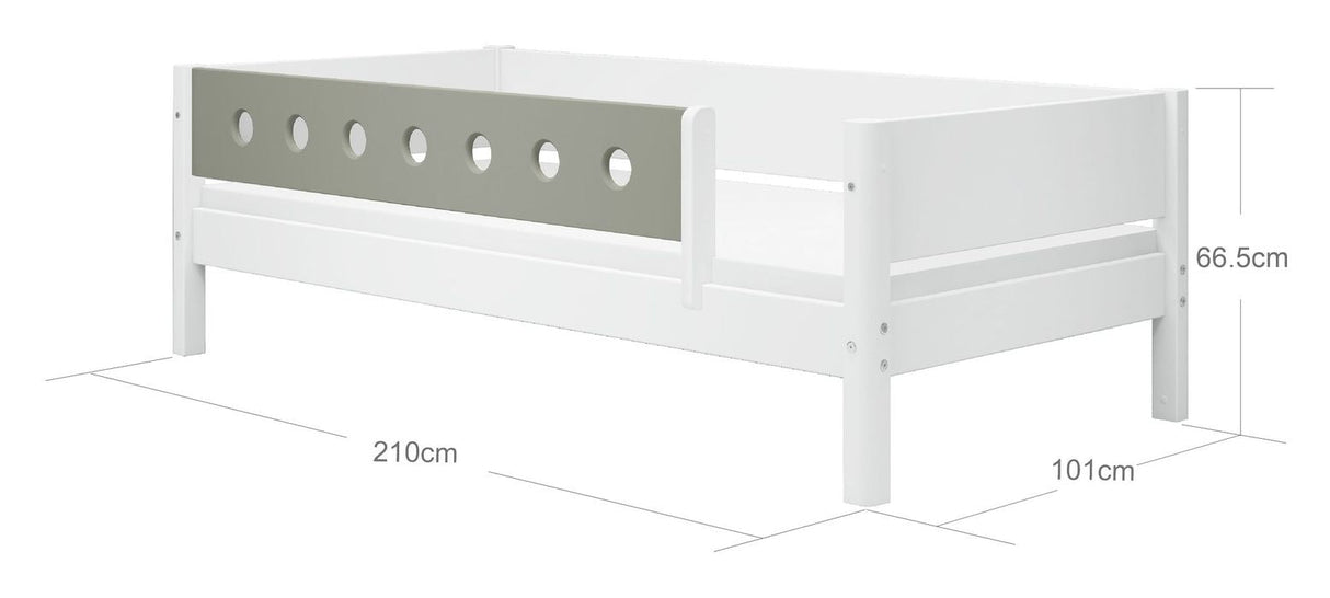 Daybed m. sengehest 90x200, Hvid og grøn - UNOLIVING.COM