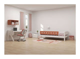 Daybed m. sengehest 90x200, Hvid og rosa - UNOLIVING.COM