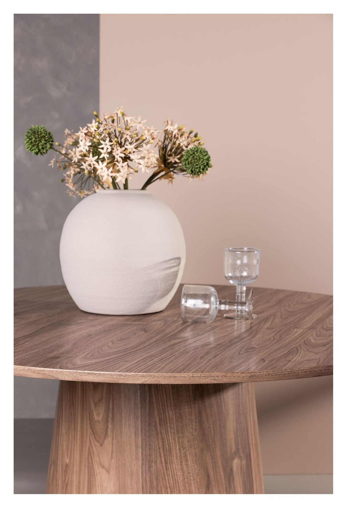 Lanzo Spisebord, Ø120, Natural - Unoliving.com