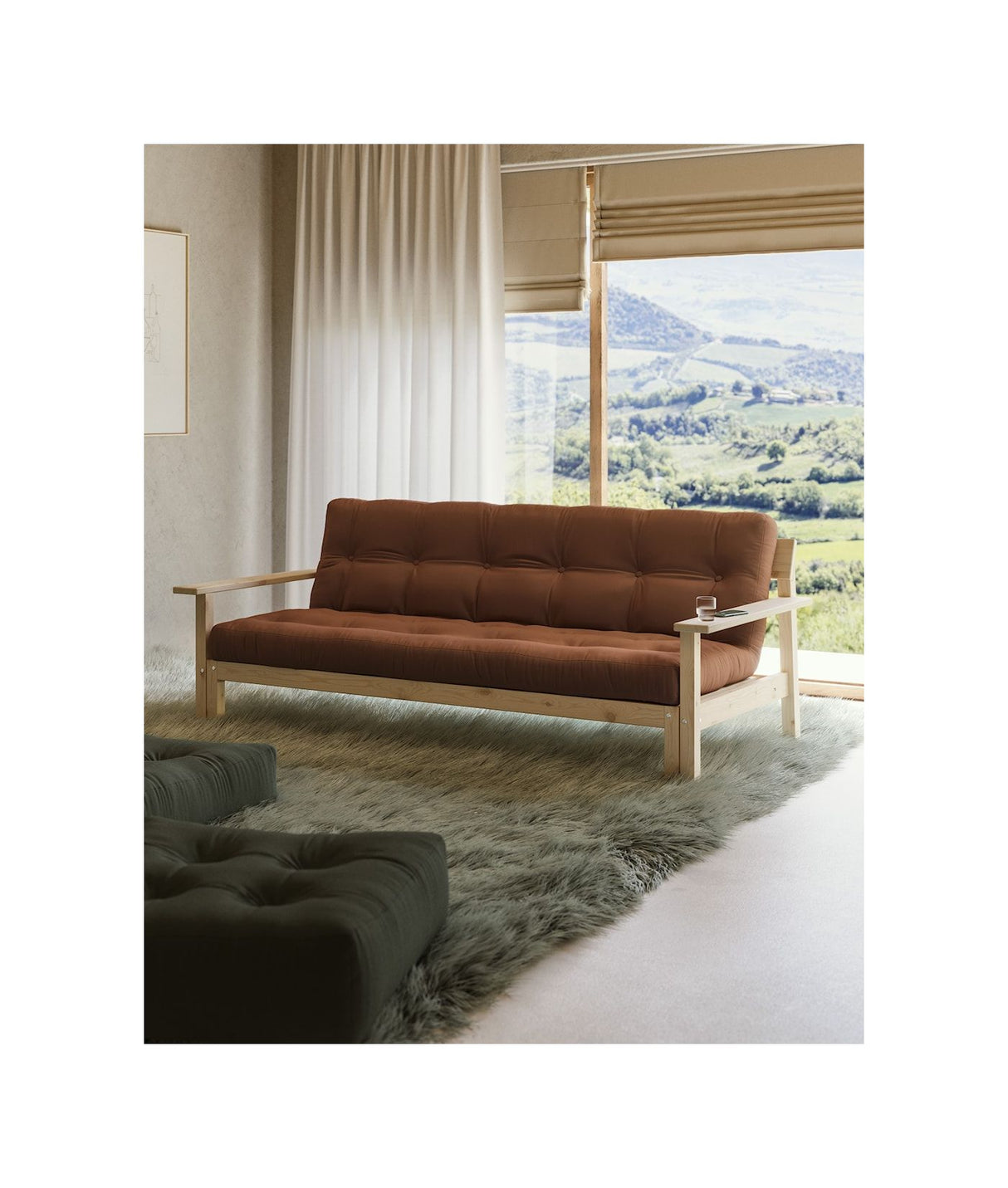 Unwind Sovesofa 190x100, Ler brun - Unoliving.com