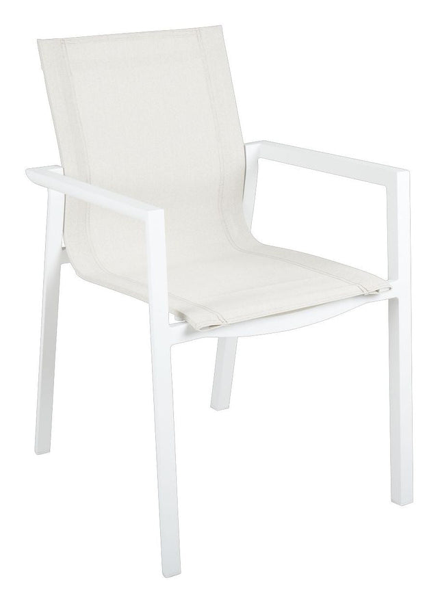 Delia Havestol m. arm, Hvid / offwhite textiline - UNOLIVING.COM