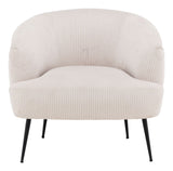 Derry Loungestol, Fløjl, Beige - UNOLIVING.COM