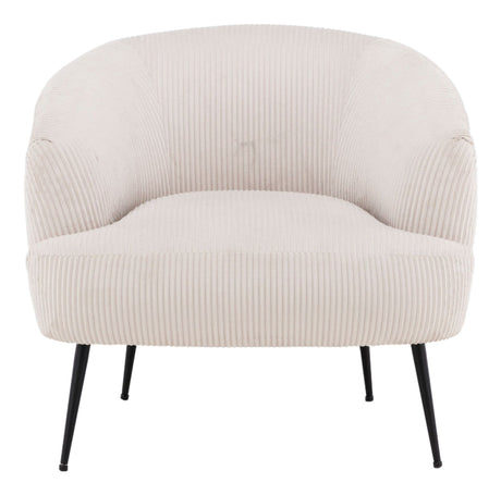 Derry Loungestol, Fløjl, Beige - UNOLIVING.COM