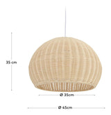 Deyarina Pendel Ø45 - Rattan - UNOLIVING.COM