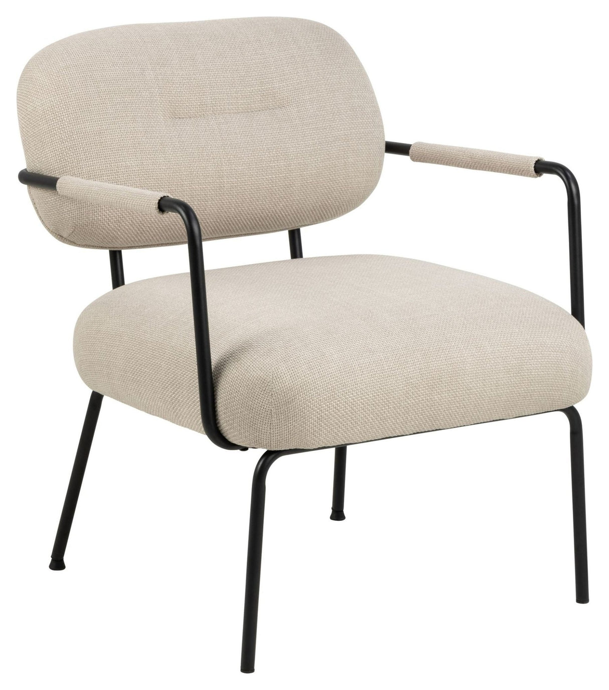 Dillon Loungestol, Beige stof - UNOLIVING.COM