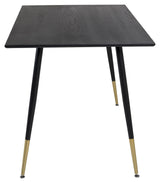 Dipp Spisebord, Sort finér m. messing, 120x85 - UNOLIVING.COM