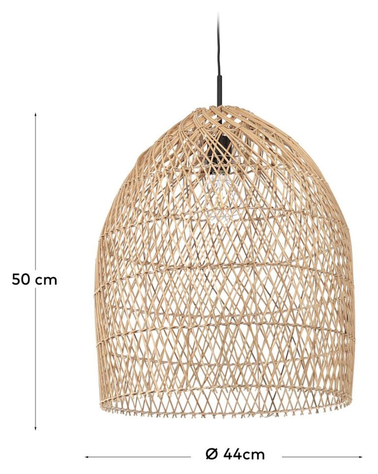 Domitila Lampeskærm, Ø44, Rattan - UNOLIVING.COM