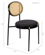 Don´t Stop The Webbing Spisebordsstol, Sort, Rattan - UNOLIVING.COM