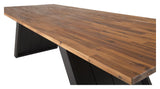 Doory Havebord, Acaceitop m. sort stål, 250x100 - UNOLIVING.COM