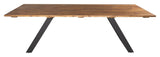 Doory Havebord, Acaceitop m. sort stål, 250x100 - UNOLIVING.COM