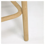 Doriane barstol SH: 65cm, Massiv eg/Beige - UNOLIVING.COM