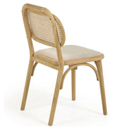 Doriane Spisebordsstol, Massiv eg/Beige - UNOLIVING.COM