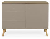 Dot Skænk 79x109x43 - Taupe/Eg - UNOLIVING.COM