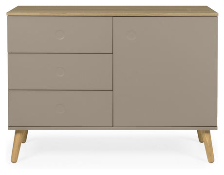 Dot Skænk 79x109x43 - Taupe/Eg - UNOLIVING.COM