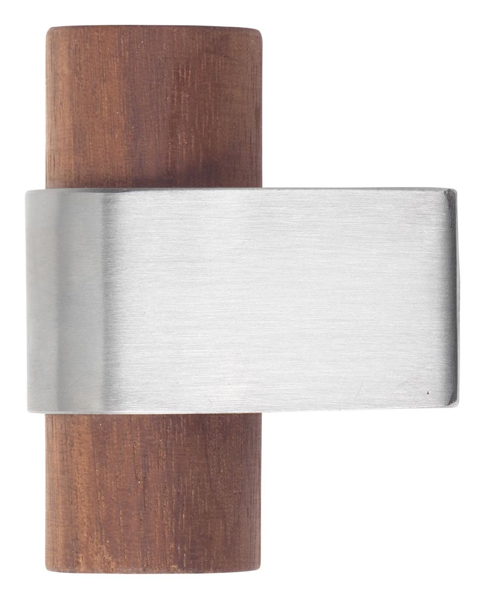 Dowel Knager 2 stk, Rustfrit stål/Valnød - UNOLIVING.COM