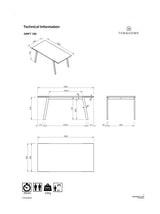 Drift Spisebord 200, Egefinér/Sort Legs, 200x100x75 - UNOLIVING.COM